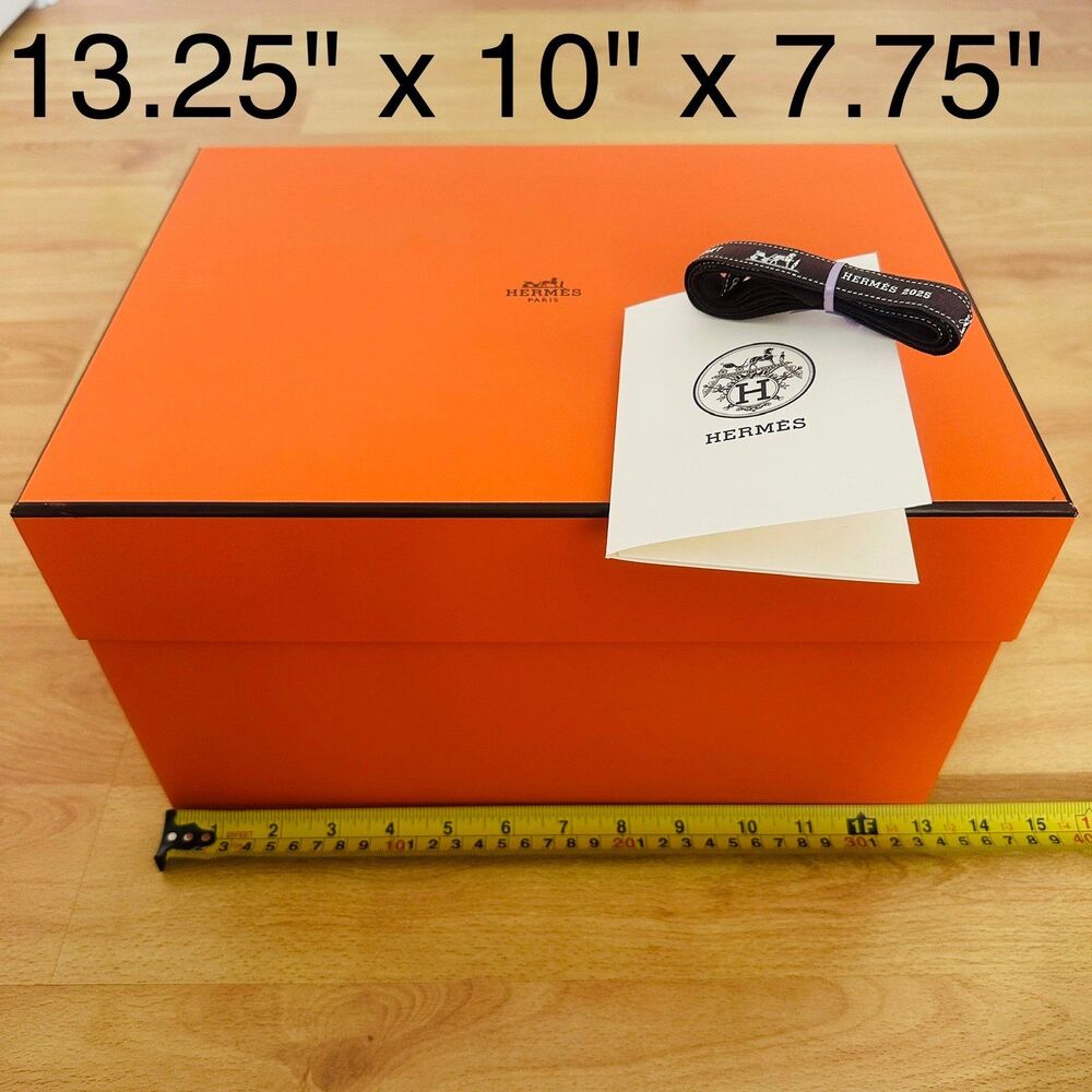 Hermes Gift Box EMPTY - large box for Hermes Kelly, 13" x 10" x 7.75"